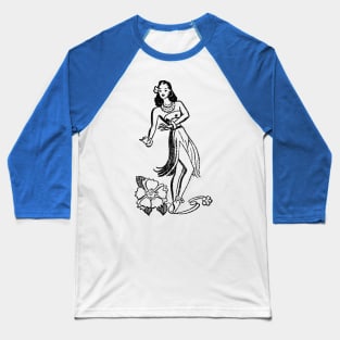 Hula Dancer 2 Baseball T-Shirt